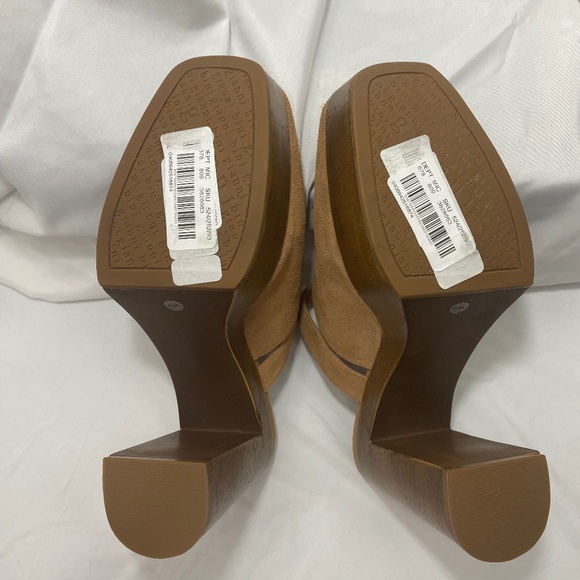 Gianni Bini Sotelo Suede Platform Clogs In Tan Women's size 8.5M - Picture 7 of 14